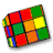 A contact sheet of eight animated frames showing a Rubik's Cube in various solved and scrambled states with visible color blocks on each face.