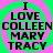 Four identical display bold black text on a pink and green spiral background with no visible animation changes