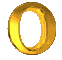 Nine golden 3D letter O shapes arranged in a on gray background, each with distinct lighting and perspective variations