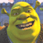 Two side-by-side animated frames of a green cartoon ogre with yellow highlights, showing slight facial expression differences against a blurred background.