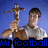 A person holds a small crucifix against a blue background with text overlays reading "Mr football i luv PAUL" and "Paul 4 ever." The image has pixelated quality.