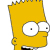 Pixelated yellow cartoon character with spiky hair, wide eyes showing black pupils, and an open mouth revealing teeth and tongue.