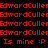 Red text on black background repeats 'EdwardCuller' and 'Is mine :P' in a pattern with alternating white rectangular overlays