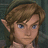 Pixelated character with brown hair and pointed ears on blue background, red text reads 'dont worry link will save u hes so hot 4 get zelda and take me'