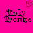 Pixelated text 'Holy Promise' in dark purple on bright pink background with a red heart above, two identical versions side-by-side.