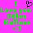 Pixelated green text on bright pink background with black heart symbol, repeating 'I Love you Dillon Raffone <3' in two