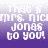 Pixelated text on a purple gradient background reads 'mrs. nic jonas go you!' in white block letters.