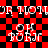 Red and black checkered background with repeated white text elements showing 'OK BURR' in distorted, pixelated forms across multiple