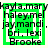 Green square icon with white border containing black text listing names and 'Brooke' at bottom, displayed in four identical