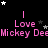 Animated icon with pink text and stars on black background, text reads 'Love Mickey Dee' with repeated star patterns.