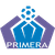 Blue and purple pixelated icon featuring a crown with a soccer ball on top and the text 'PRIMERA' at the bottom.