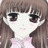 Pixelated anime-style character face with brown hair and large black eyes on left, adjacent to pixelated text "Anime IM" and stylized signature on right against black background.