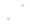 Four pixelated heart shapes in pink and purple hues arranged on a white background with gray top and bottom borders.