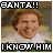 Pixelated image of a smiling person with curly hair, wearing white clothing and green accents, framed by text banners reading "BANTA!!" at top and "I KNOW HIM" at bottom.