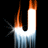 A 48x48 pixel animated buddy icon featuring a vertical flame-like shape on the left and green text reading "Original Icons .com" on the right, displayed as a contact sheet with two frames showing sequential animation changes.