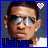 A contact sheet of 10 animated frames showing a pixelated image of Usher with sunglasses, pink heart icon above head, and text variations below, arranged in a 4x3 grid with one empty cell.