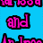 Pixelated text in pink and purple on blue, green, white, and gray backgrounds with a partial photo of two people below.