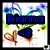 Animated icon with heart-shaped line art, text 'Brianna' and '<3', changing background elements.