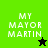 Four display "MY MAYOR MARTIN" text with star symbols; top-left green background has black star, bottom-right dark green background has white star