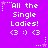 Purple background with repeated white pixel text 'All the Single Ladies!' and heart-eye emoticons, surrounded by small star motifs.