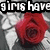 Four red roses with white leaves on a gray background, overlaid with text reading 'girls have hearts' and 'boys take them'.