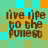 Pixelated text 'live life to the fullest' on a checkered background of cyan, orange, and brown squares.