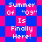 Pixelated text reads "Summer Of '09 Is Finally Here!" on a blue and pink checkered background with diamond-shaped patterns.