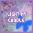 identical square images showing a blue butterfly silhouette over a pastel purple and pink textured background with white text reading LIGHT MY CANDLE