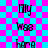 repeating text elements on a checkered background with visible pixelation and color shifts
