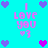 Pixelated cyan background with repeated pink text "I LOVE YOU <3" and purple/pink heart icons arranged in a pattern