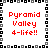 Four identical red text blocks reading "Pyramid Valley 4-life!!" arranged in a with black and gray pixelated border elements