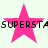 Four pink star icons with pixelated text "SUPERSTASUPERSTA" overlaid, arranged in a on light background