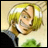 Pixelated image of a character with blonde hair and green clothing on the left, next to black background with white text reading 'Anime IM' and 'com' on the right.