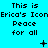 Pixelated cyan background with repeated black text and symbols changing across frames.
