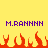 Yellow background with purple text 'M.RANNNN' repeated twice above red pixelated flames.