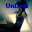 Animated sequence showing a person in a dark dress with a large black hat, shifting poses across four with changing blue text overlays