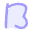 Two pixelated shapes with purple and white borders on a gray background, one light-filled and the other dark-filled.