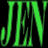 Static pixelated green text on black background with vertical streaks and partial letterforms.