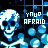 identical blue skull-and-crossbones icons with 'YOUR AFRAID' text above each, set against a dark background with light blue circular patterns