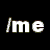 /me and addict text with animated yellow stick figure running through blue/red shapes on black background