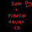 Red pixelated text and symbols on black background with heart symbol changing from open to closed state.