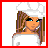 Pixel art contact sheet showing a 3x2 grid of frames from an animated angel-themed buddy icon with visible text fragments at the bottom.