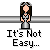 Pixel art of a figure in a silver gown with crown, standing against gray background; text reads "It's Not Easy..." and "...Being A Princess!"