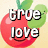 Two pixelated red apples with green leaves, one displaying 'true love' text and the other showing a smiling face with a worm on top.
