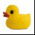 Animated contact sheet of a rubber duck icon transitioning from yellow to pink with unicorn horn and black tail, ending with "Evil" text on the final frame.