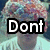six shows a person with multicolored hair and white shirt, each displaying different text overlays