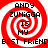 Red and white spiral background with black text reading "ANDY ZUHIGGA IS MY BEST FRIEND" in four identical quadrants.