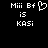 Pixelated text and a heart symbol on a black background, with one version showing a heart and the other showing a letter B.