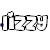 Animated sequence of 'lizzy' text with color changes across frames, each frame showing distinct letter colors against a white background.