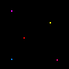 Static composition of colored squares on black background with no visible motion or text.